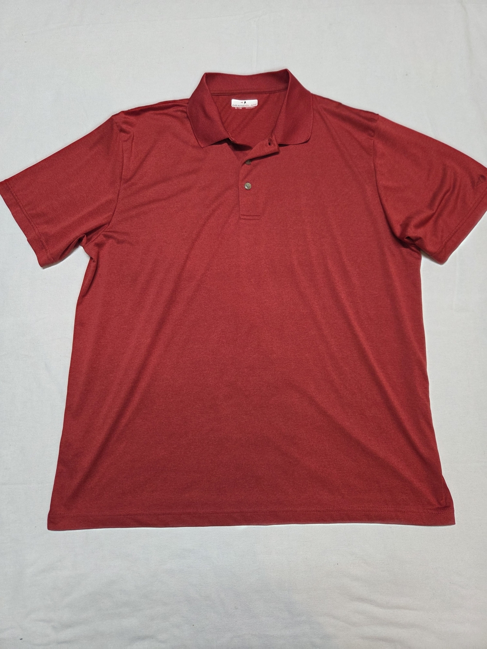 Grand Slam Men's Red Polo Shirt with Two-Button Placket Size XL